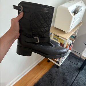Aquatalia Black leva quilted Boots